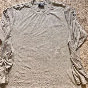 White Fox womens heather grey Rib l/s Tee and drawstring pant size L